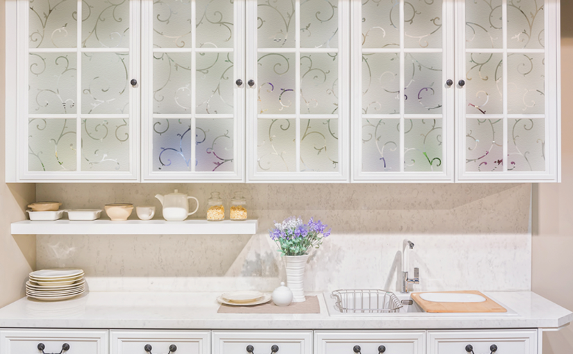 Decorative Films DIY Inspiration – Add Style and Privacy to Kitchen Windows and Glass Cabinet Doors