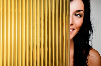 SX-G1224 Reeded Glass Gold 1/2"