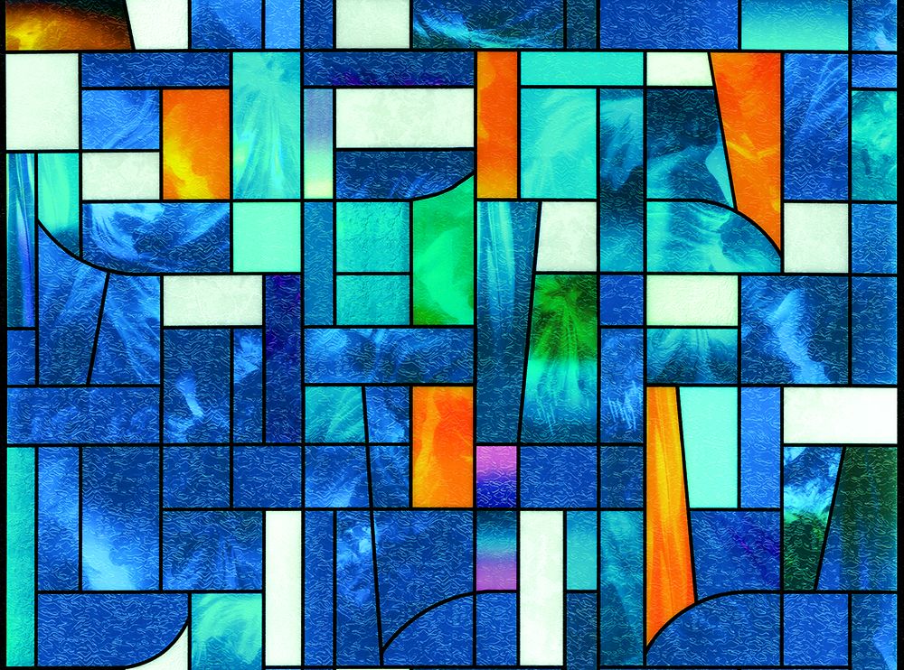 SXEG-1027 Stained Glass Abstract
