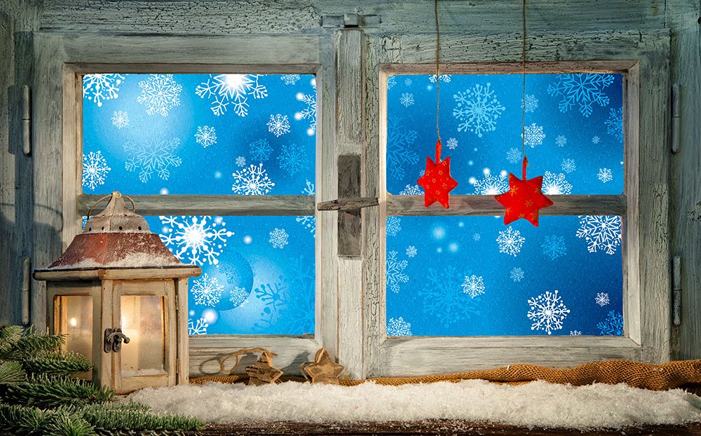 SX-SC216 Blue White Snowflakes