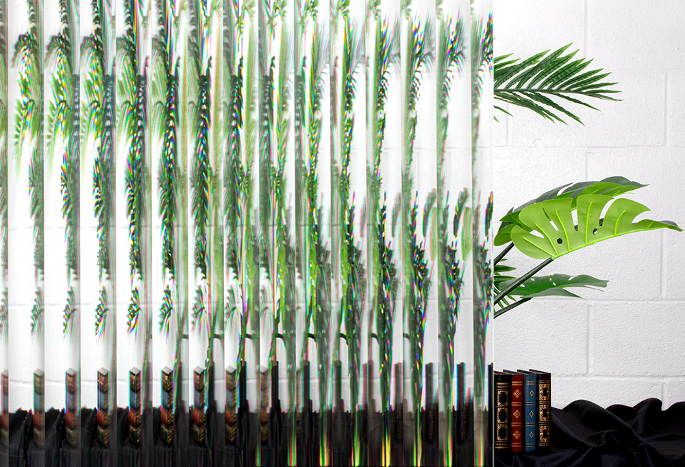 SX-1255 1" Reeded Glass Film: Decorative Films, LLC.