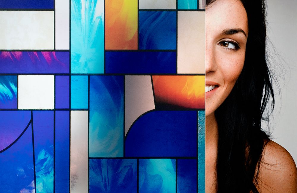 SXEG-1027MTSF Abstract Stained Glass