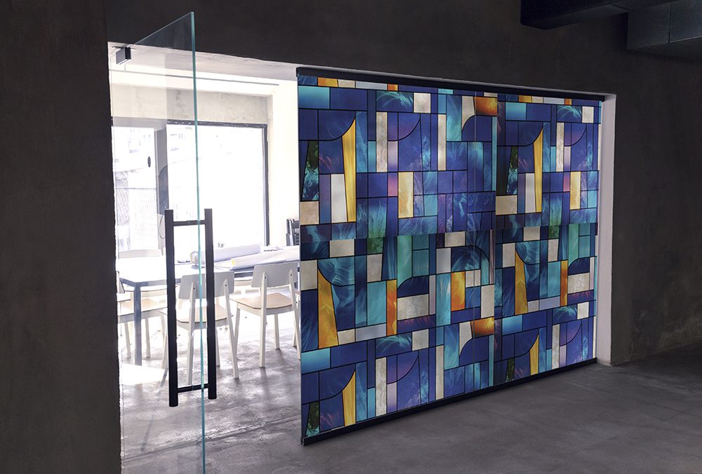 SXEG-1027MTSF Abstract Stained Glass