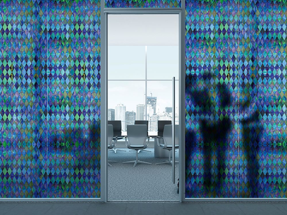 SXRR-9040-O Blue Diamond Stained Glass - Opalescent