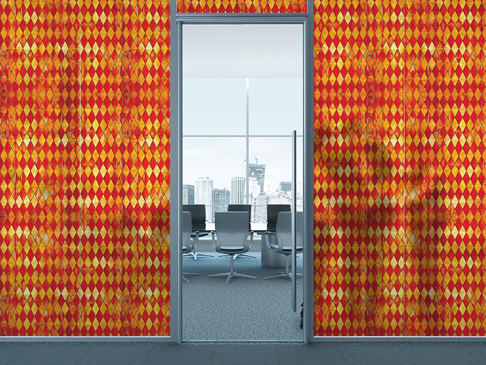 SXRR-9043-O Ruby Diamond Stained Glass - Opalescent
