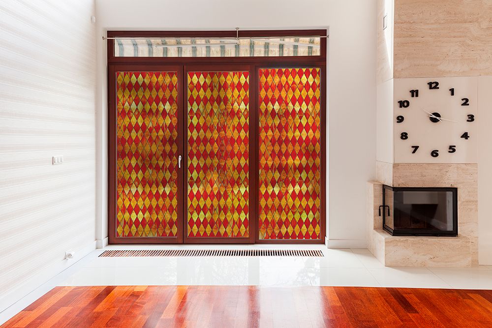 SXRR-9043-O Ruby Diamond Stained Glass - Opalescent
