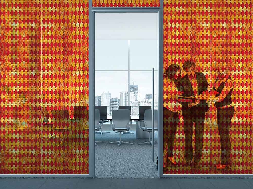 SXRR-9043-T Ruby Diamond Stained Glass - Transparent