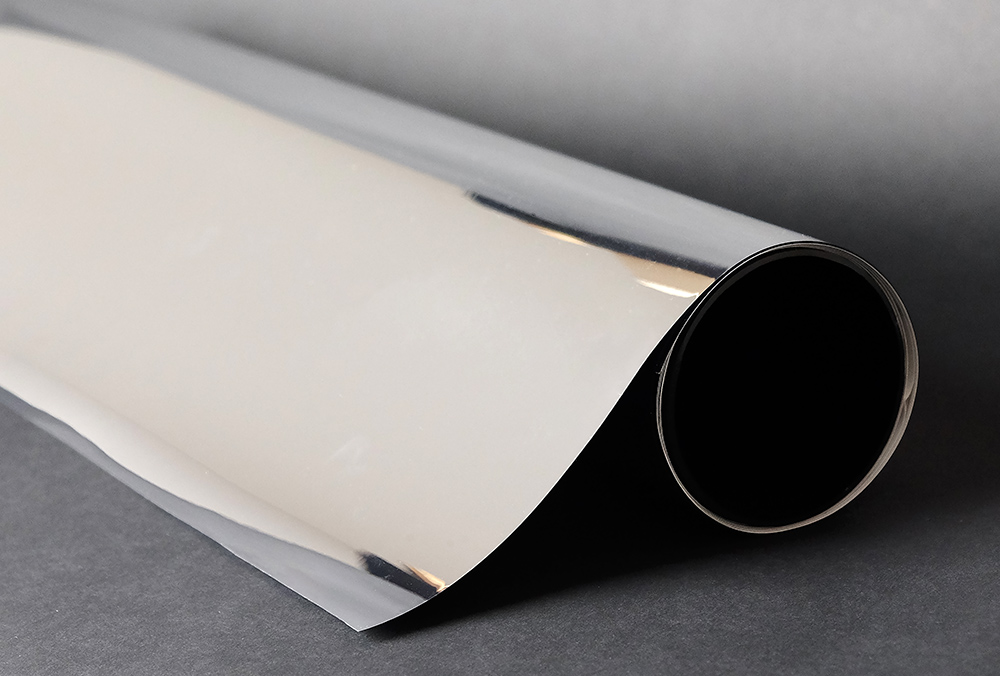 Decorative Films, LLC.: SXS-M6000 Silver Opaque Metal Mirror