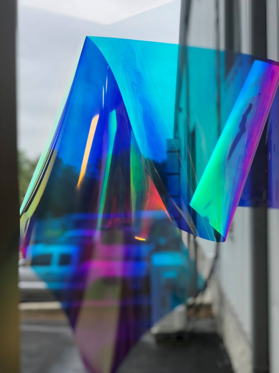 SX-3066 Aurora Transparent Dichroic Film - With Adhesive and Scratch Resistance Surface